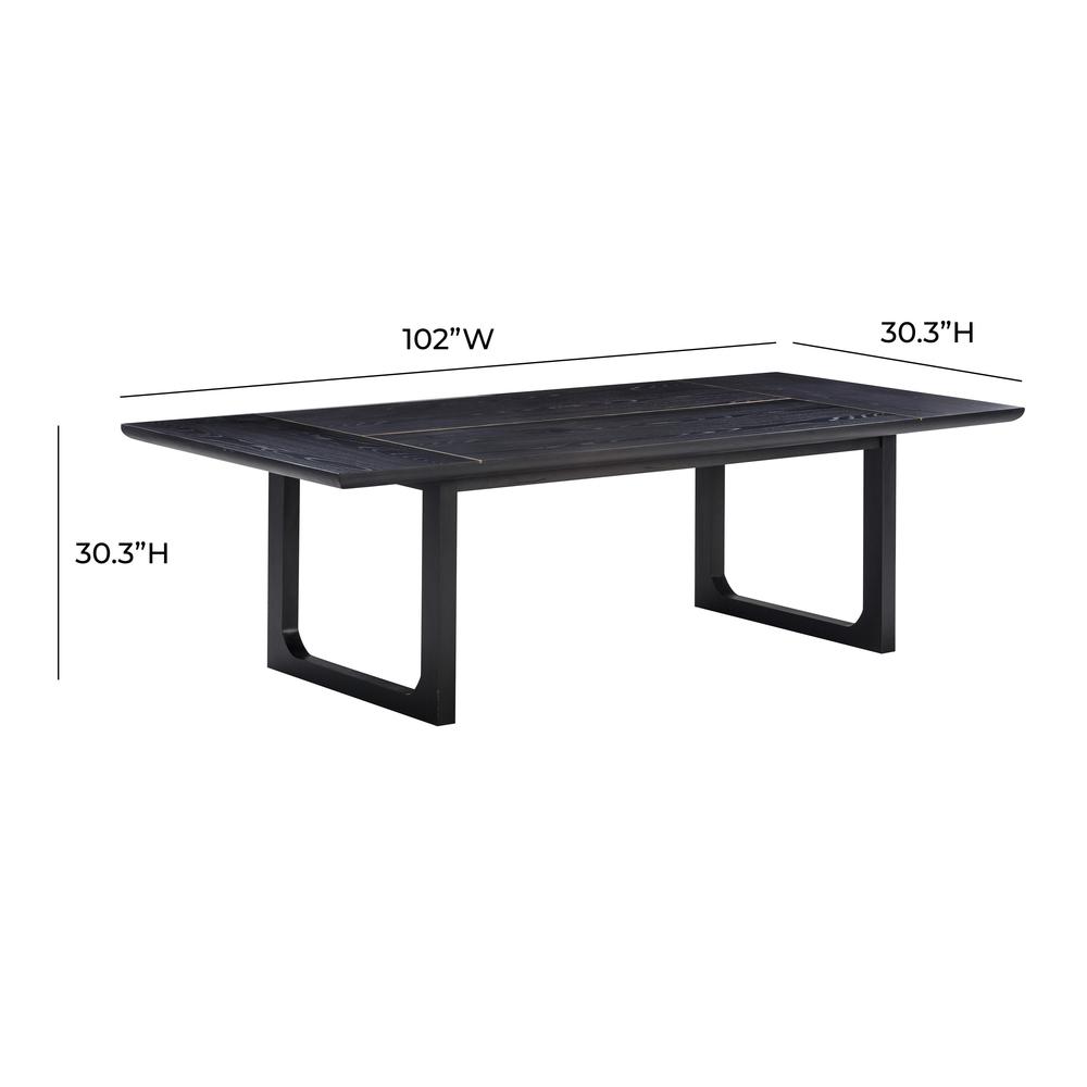 Shiloh Black Ash Rectangular Dining Table. Picture 7