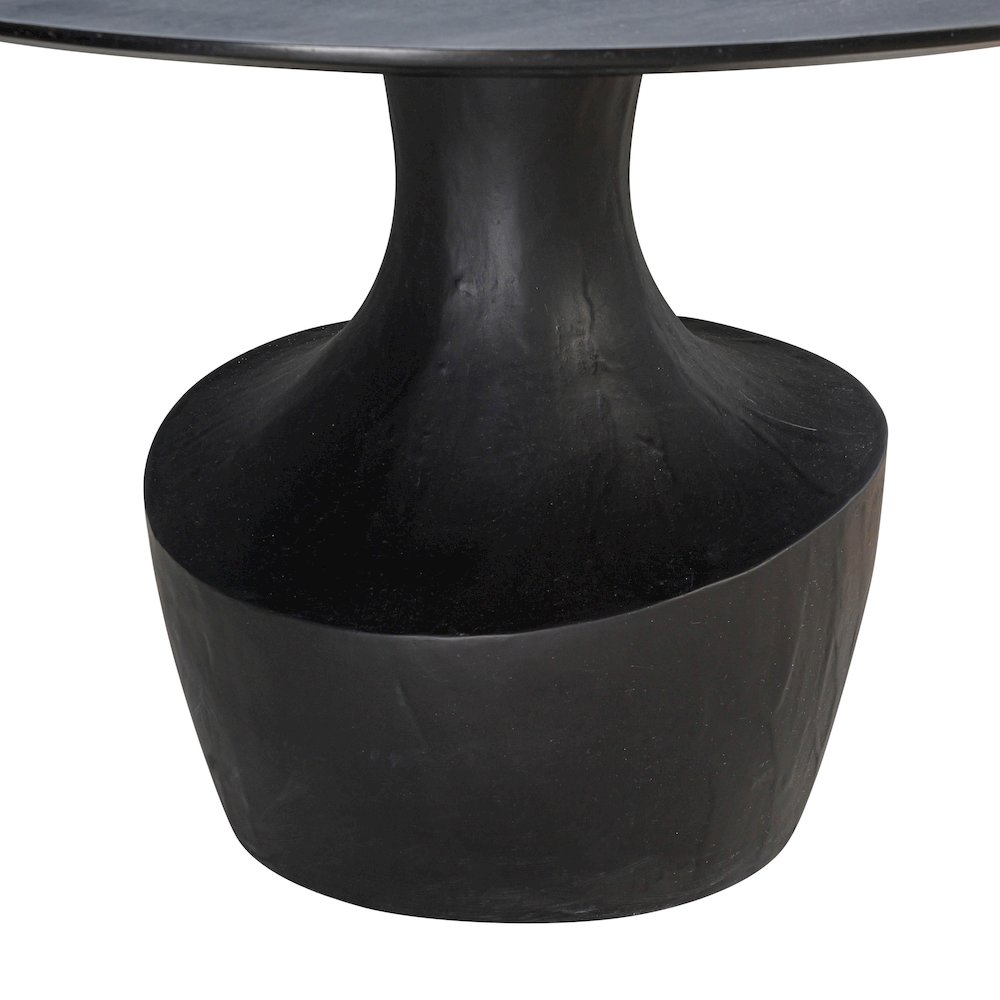 Gevra Black Acacia & Faux Plaster Dining Table. Picture 4