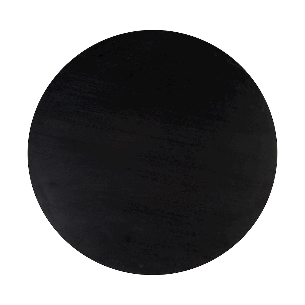 Gevra Black Acacia & Faux Plaster Dining Table. Picture 5