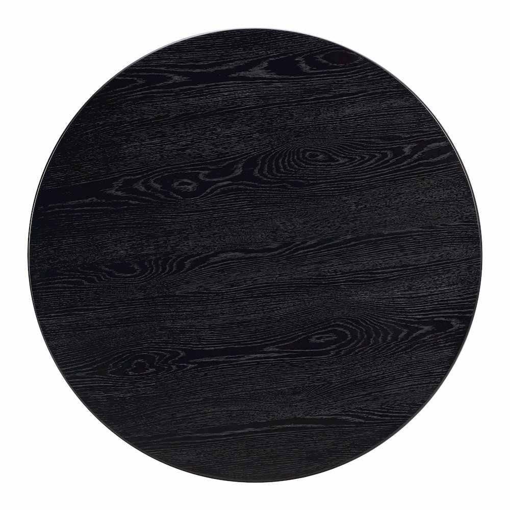 Chelsea Black Oak Round Dining Table. Picture 6