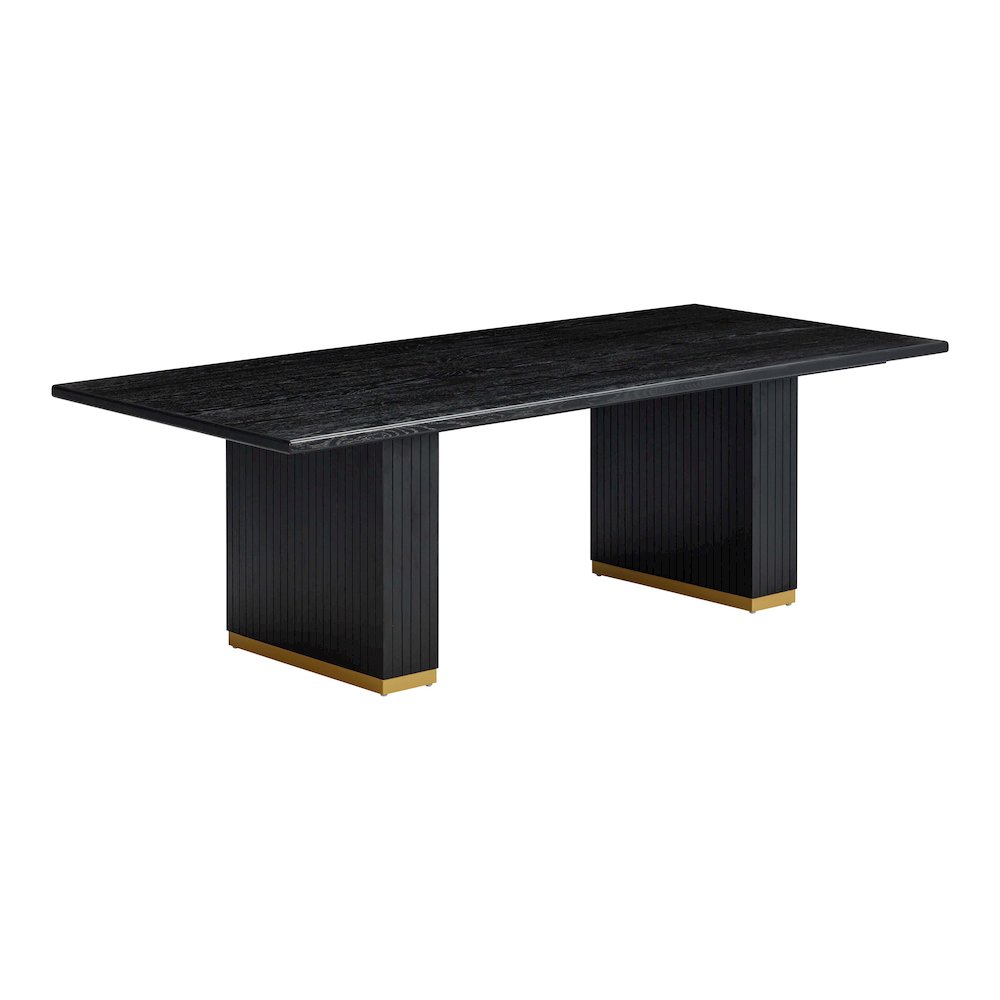 Chelsea Black Oak Rectangular Dining Table. Picture 1