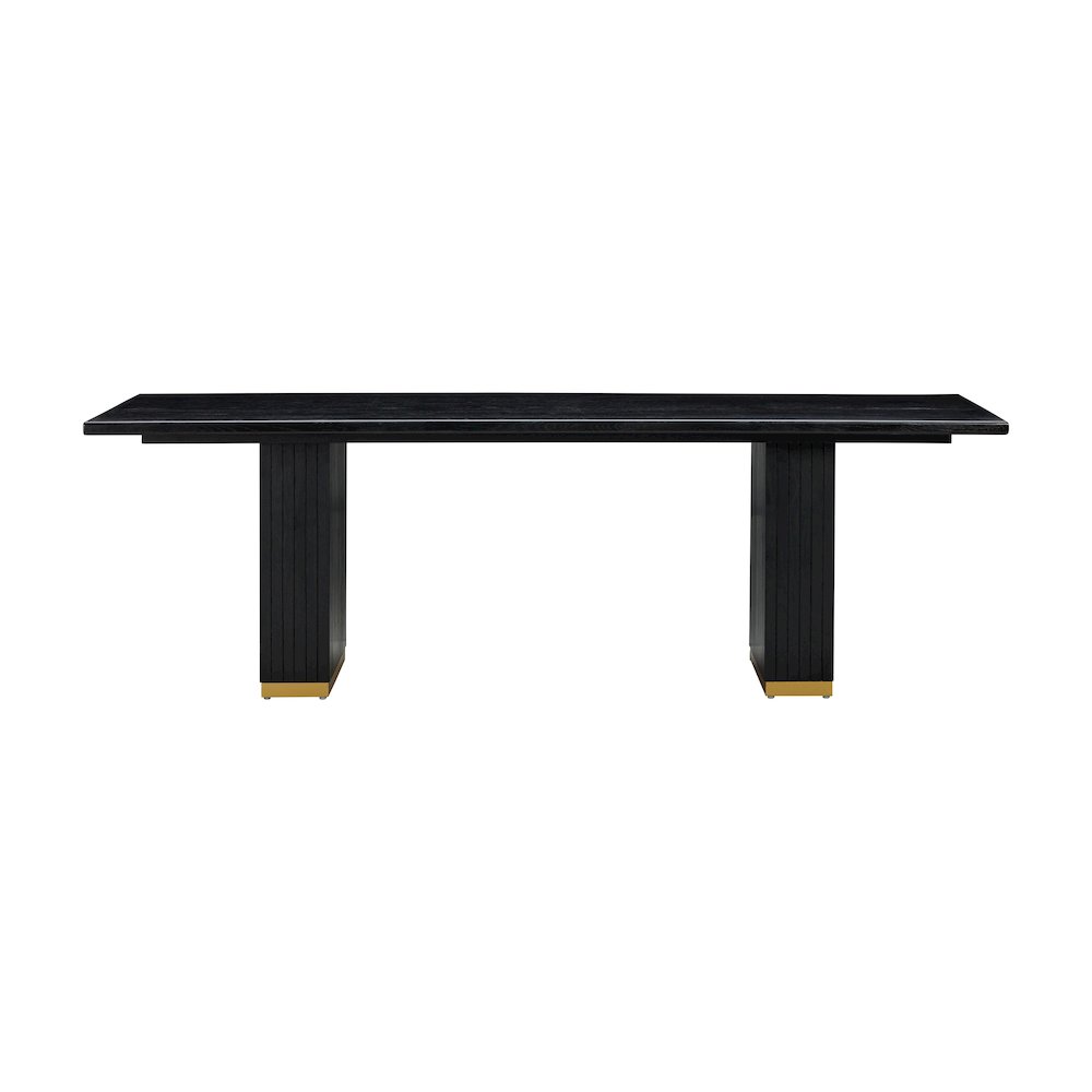 Chelsea Black Oak Rectangular Dining Table. Picture 3