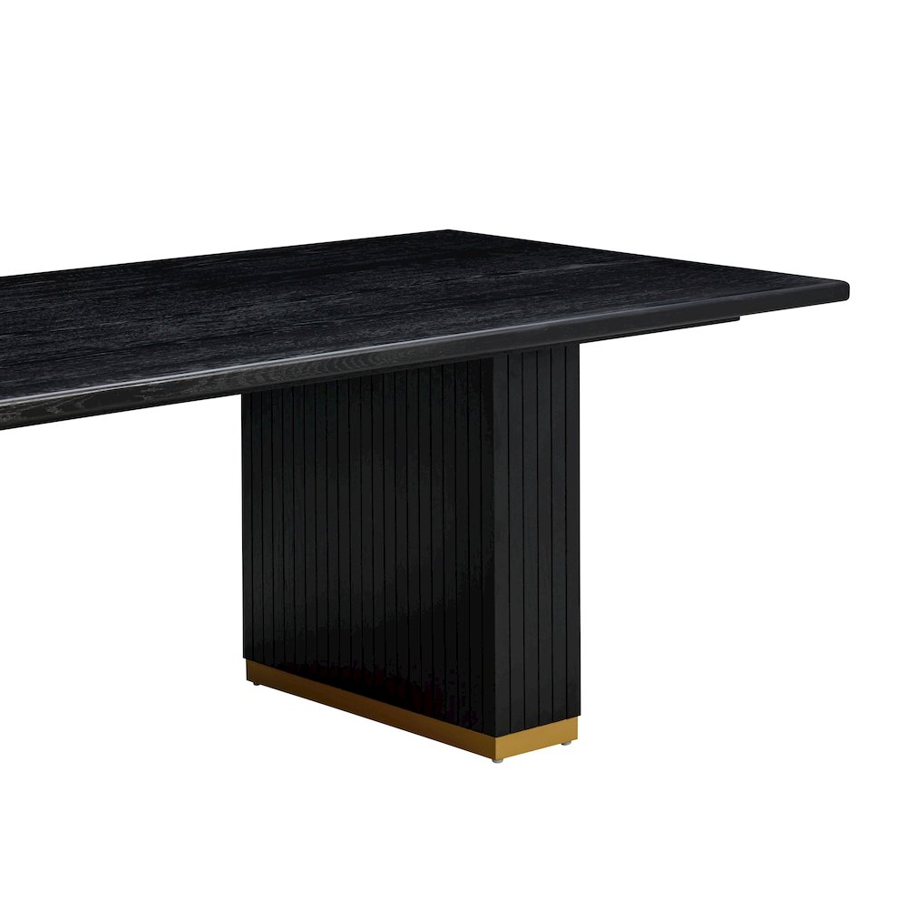 Chelsea Black Oak Rectangular Dining Table. Picture 5