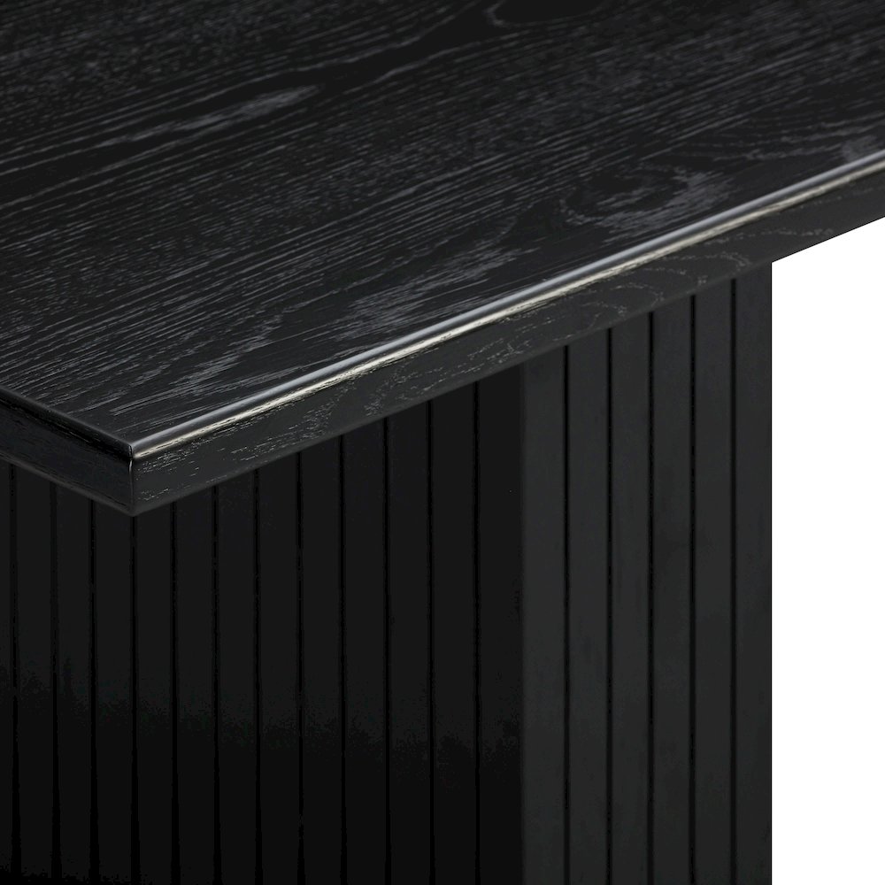 Chelsea Black Oak Rectangular Dining Table. Picture 6