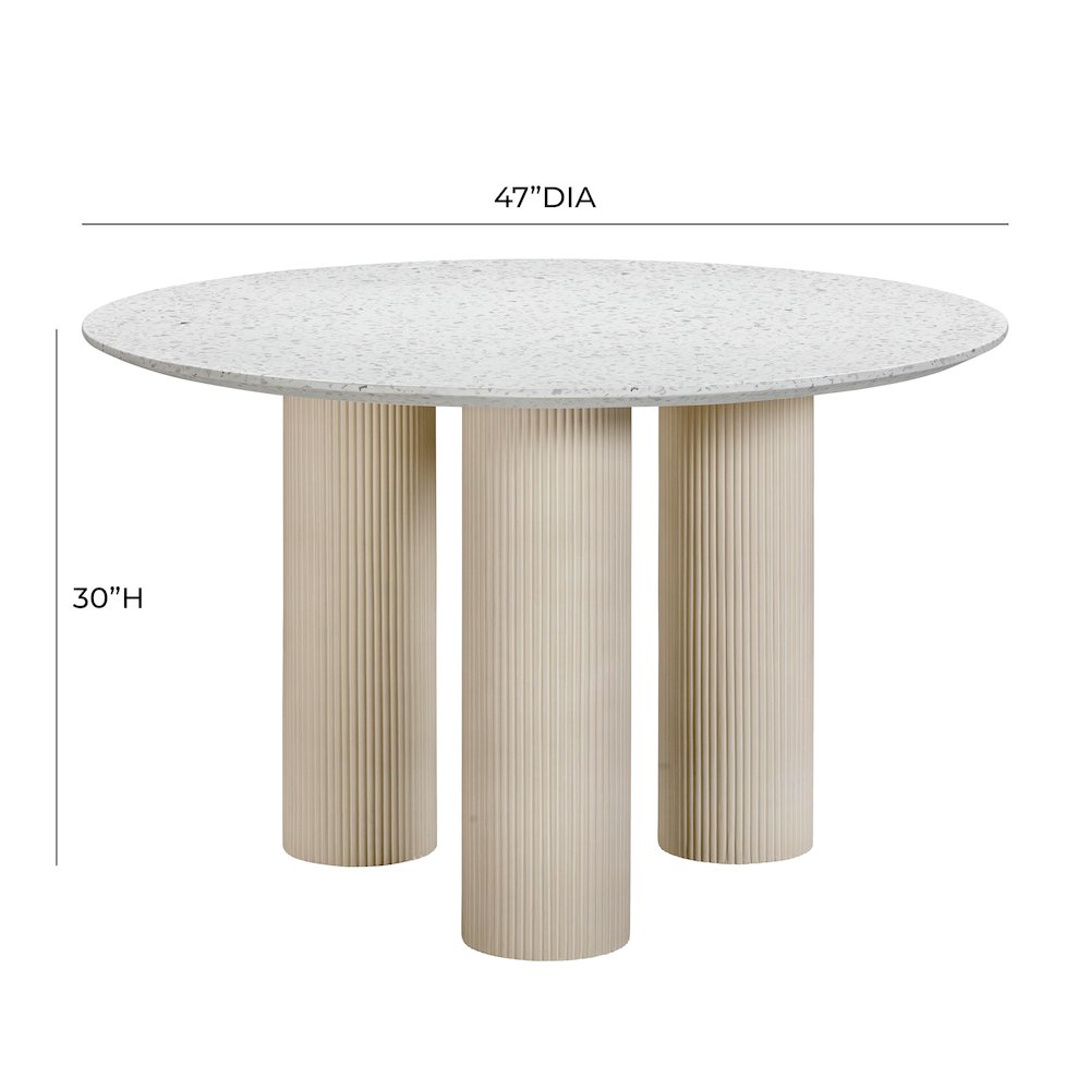 Parcino Terrazzo Concrete Indoor / Outdoor Dining Table. Picture 8
