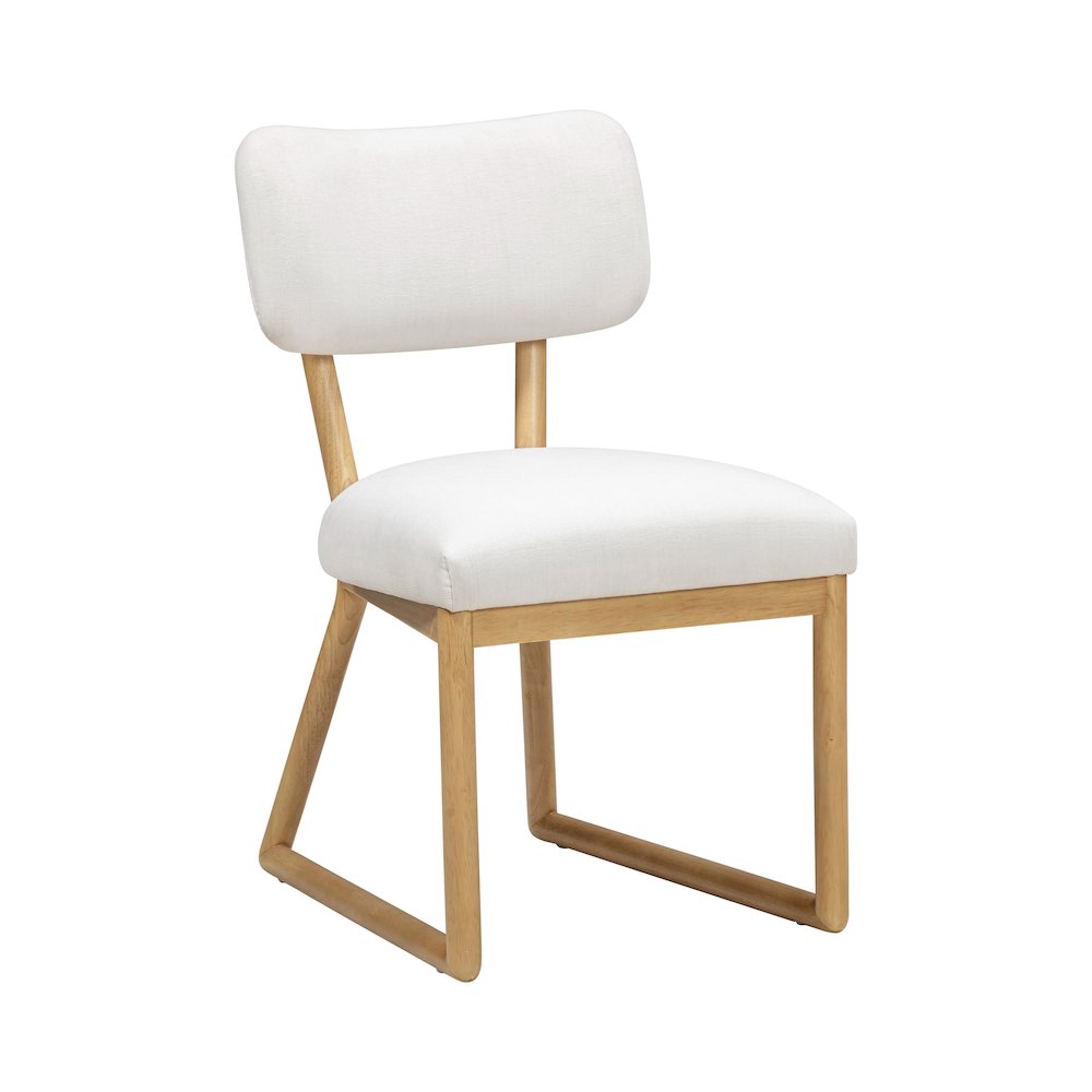 Bobbie Cream Performance Upcycled Fabric Dining Chair. Picture 1