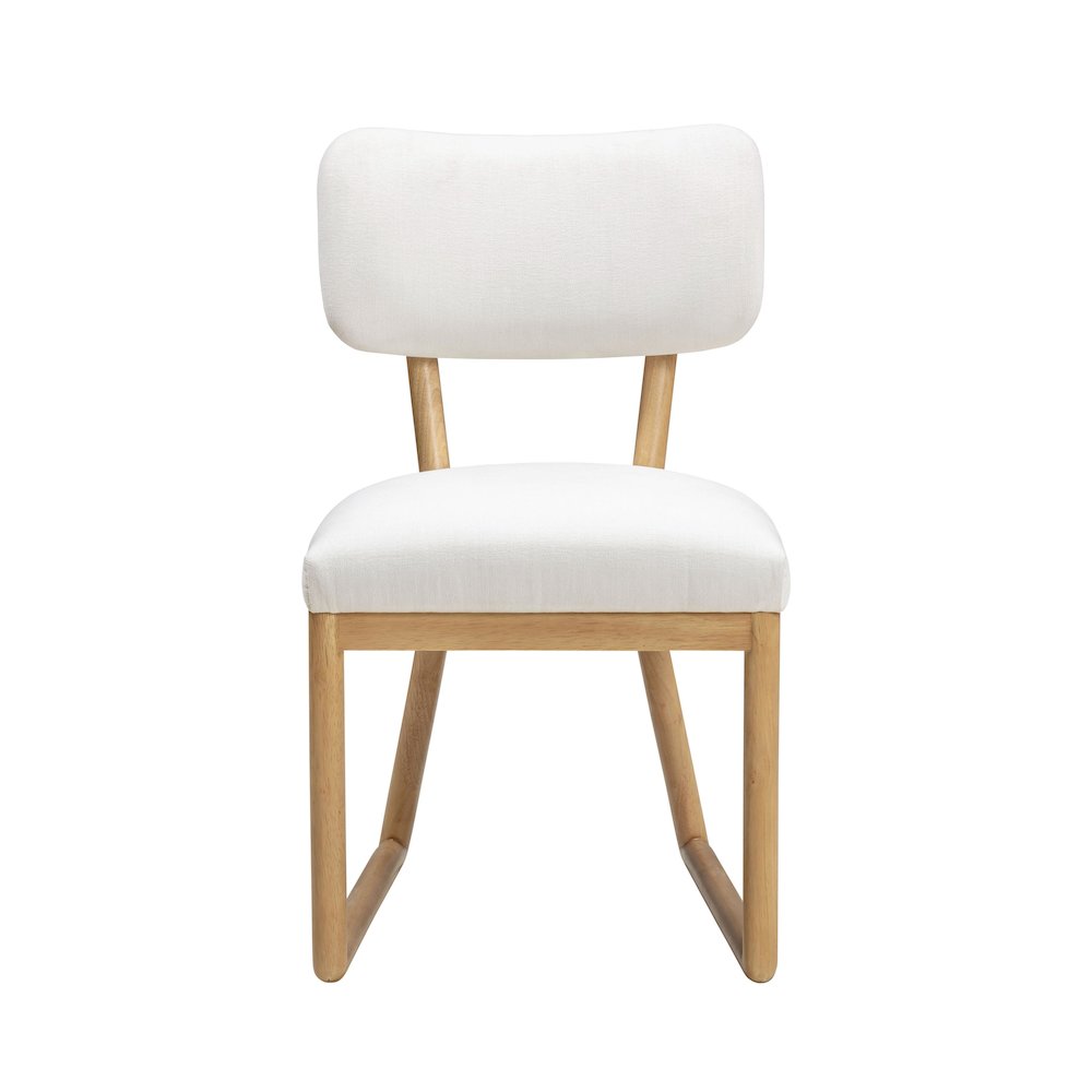Bobbie Cream Performance Upcycled Fabric Dining Chair. Picture 3