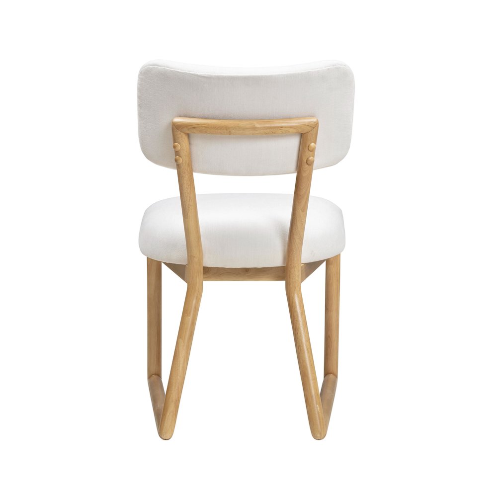 Bobbie Cream Performance Upcycled Fabric Dining Chair. Picture 4