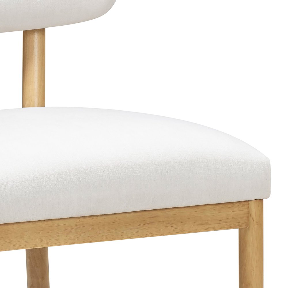 Bobbie Cream Performance Upcycled Fabric Dining Chair. Picture 5