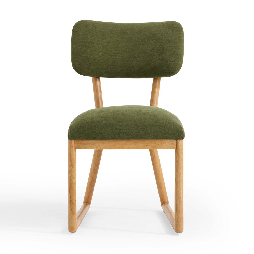 Bobbie Green Performance Upcycled Fabric Dining Chair. Picture 3