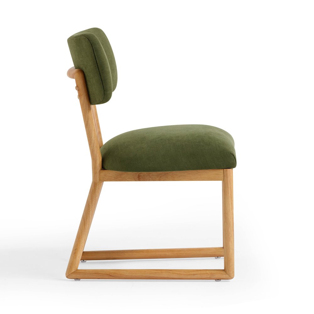Bobbie Green Performance Upcycled Fabric Dining Chair. Picture 4