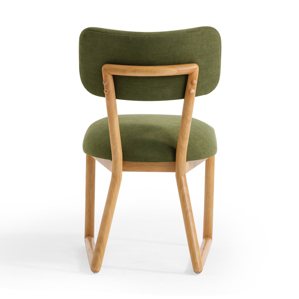 Bobbie Green Performance Upcycled Fabric Dining Chair. Picture 5