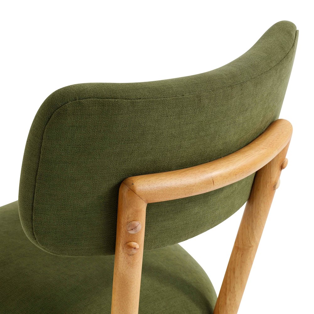 Bobbie Green Performance Upcycled Fabric Dining Chair. Picture 6