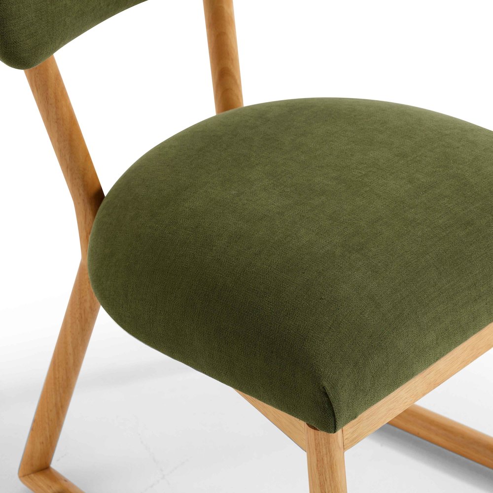 Bobbie Green Performance Upcycled Fabric Dining Chair. Picture 7