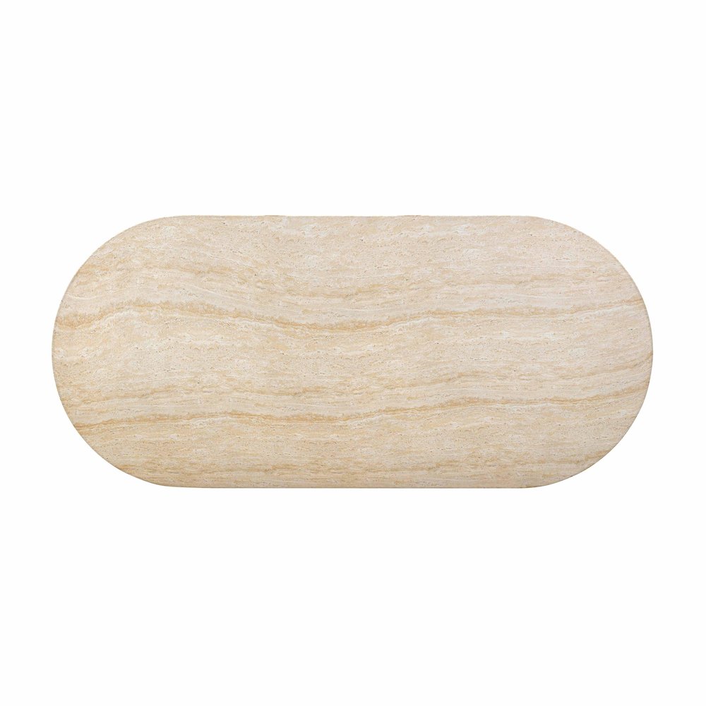 Brut Travertine Pattern Indoor/Outdoor Dining Table. Picture 5