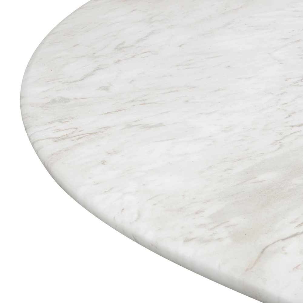 Brut White Marble Pattern Indoor/Outdoor Dining Table. Picture 6