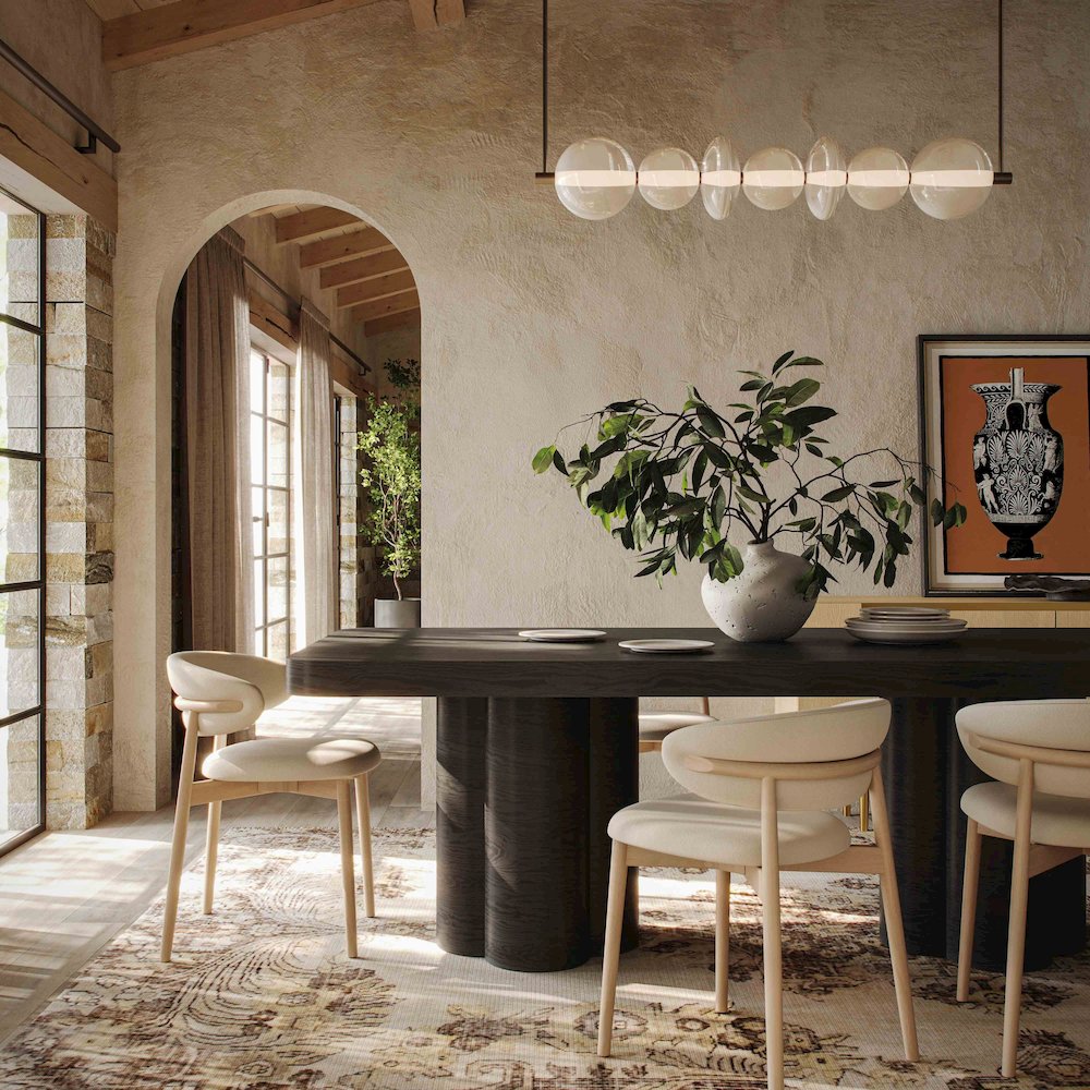 Bambi Black Ash Dining Table. Picture 2