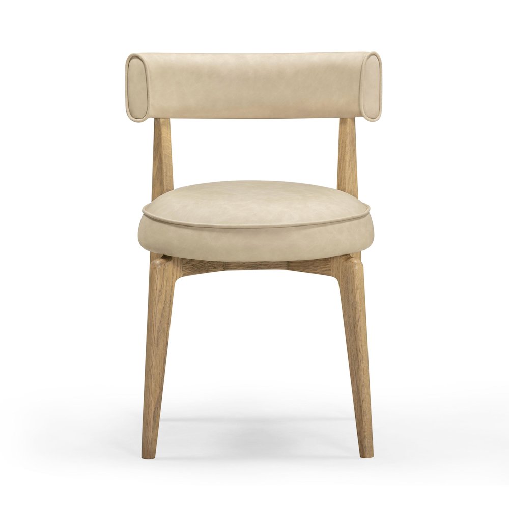 Nikita Taupe Performance Vegan Leather Dining Chair. Picture 3