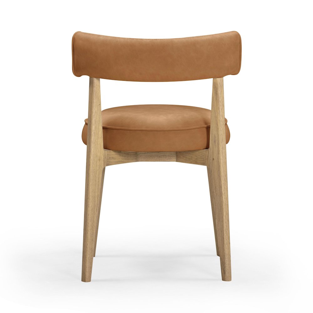 Nikita Saddle Brown Performance Vegan Leather Dining Chair. Picture 5