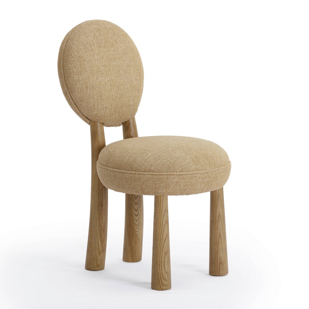 Sulley Honey Tan Perfomance Basketweave Dining Chair. Picture 1
