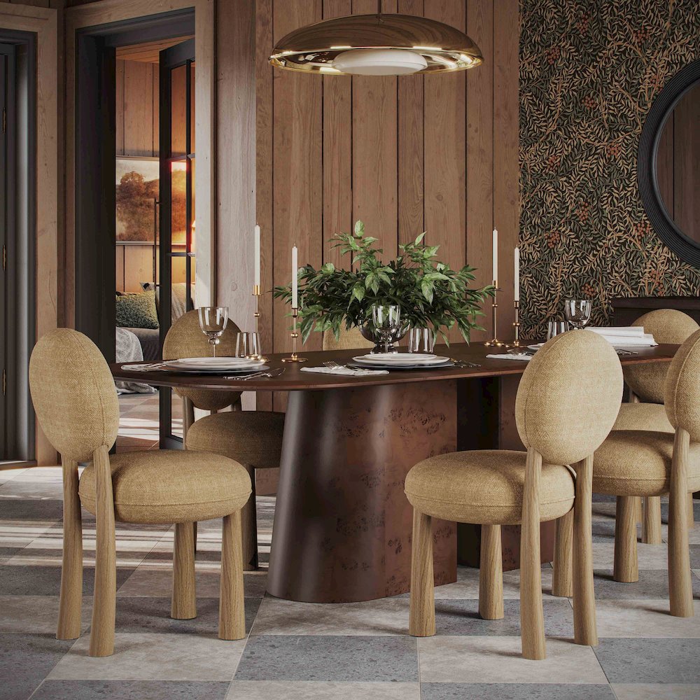 Sulley Honey Tan Perfomance Basketweave Dining Chair. Picture 2