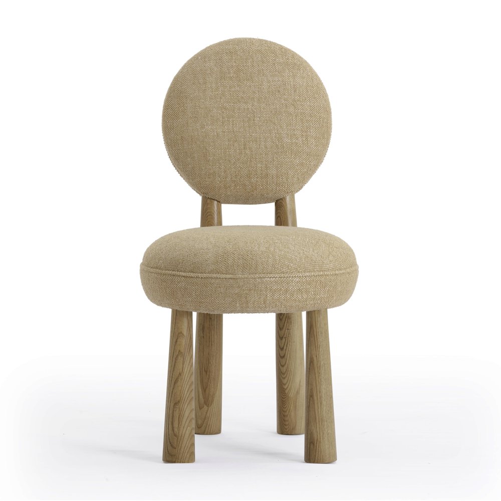Sulley Honey Tan Perfomance Basketweave Dining Chair. Picture 3