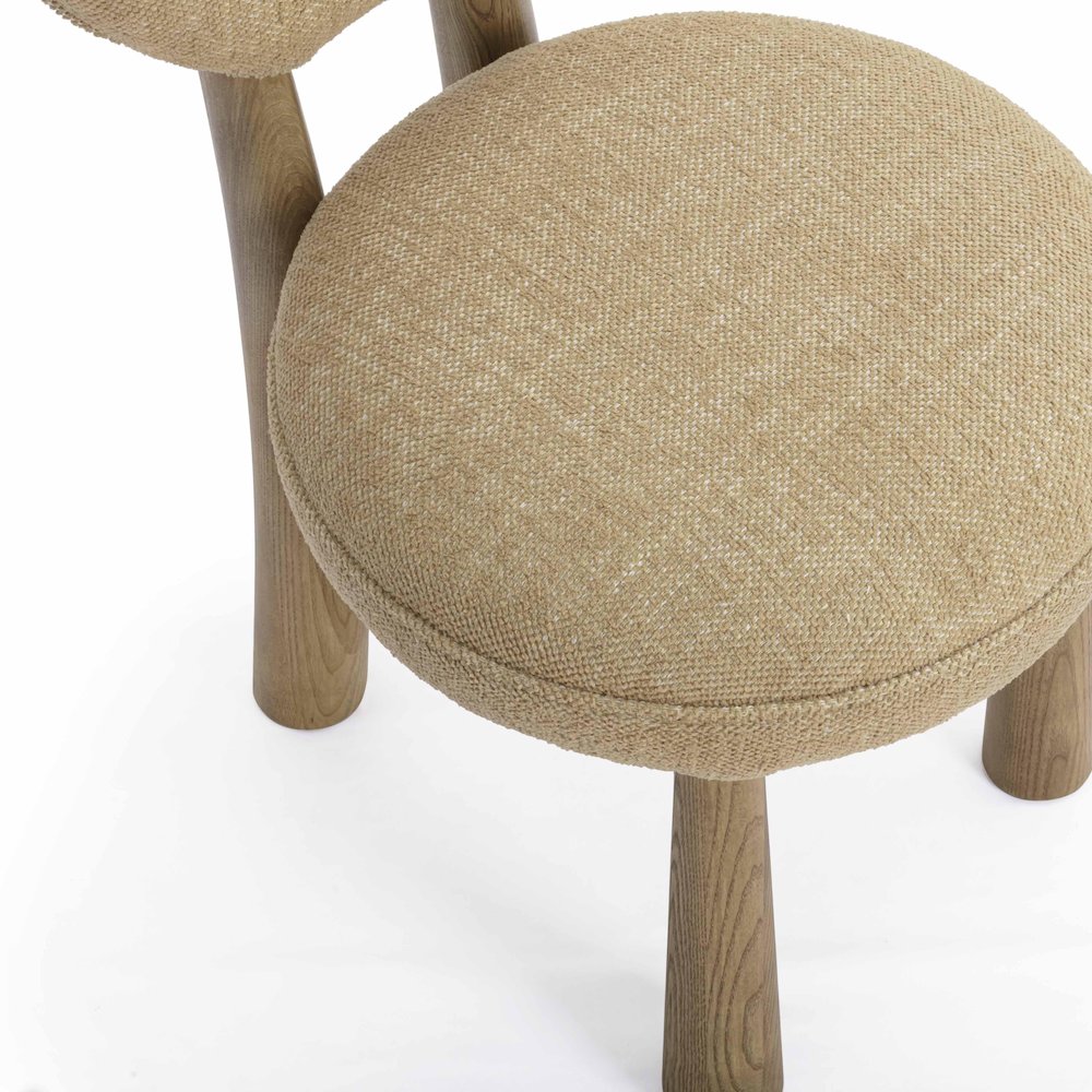 Sulley Honey Tan Perfomance Basketweave Dining Chair. Picture 6