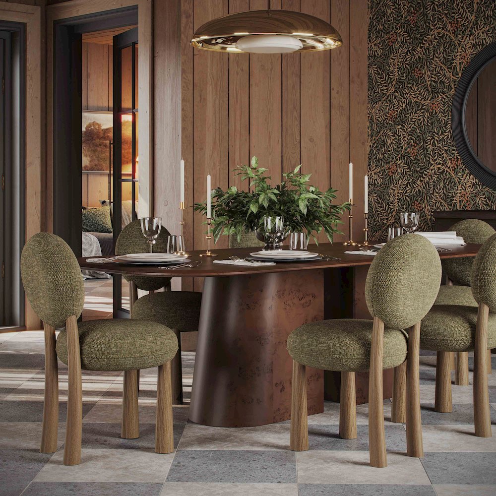 Sulley Olive Green Perfomance Basketweave Dining Chair. Picture 2
