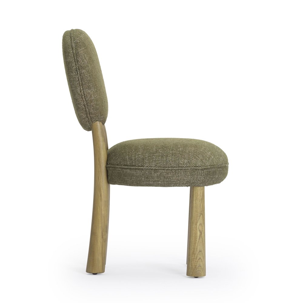 Sulley Olive Green Perfomance Basketweave Dining Chair. Picture 4