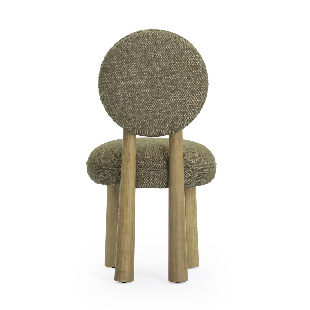 Sulley Olive Green Perfomance Basketweave Dining Chair. Picture 5