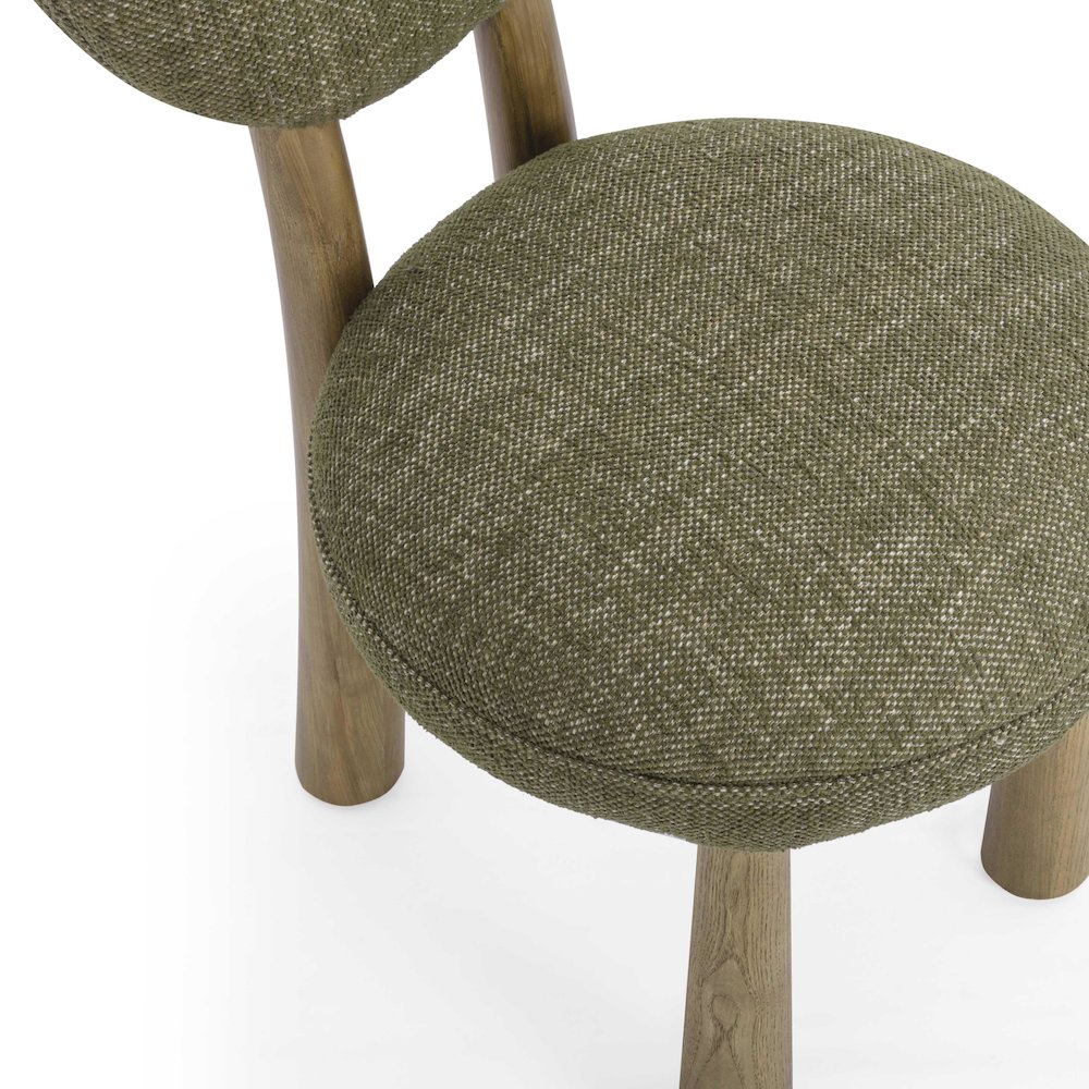 Sulley Olive Green Perfomance Basketweave Dining Chair. Picture 6