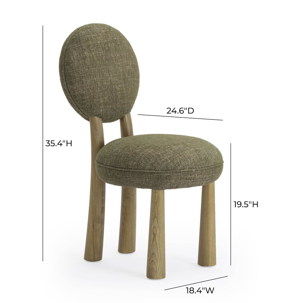 Sulley Olive Green Perfomance Basketweave Dining Chair. Picture 7