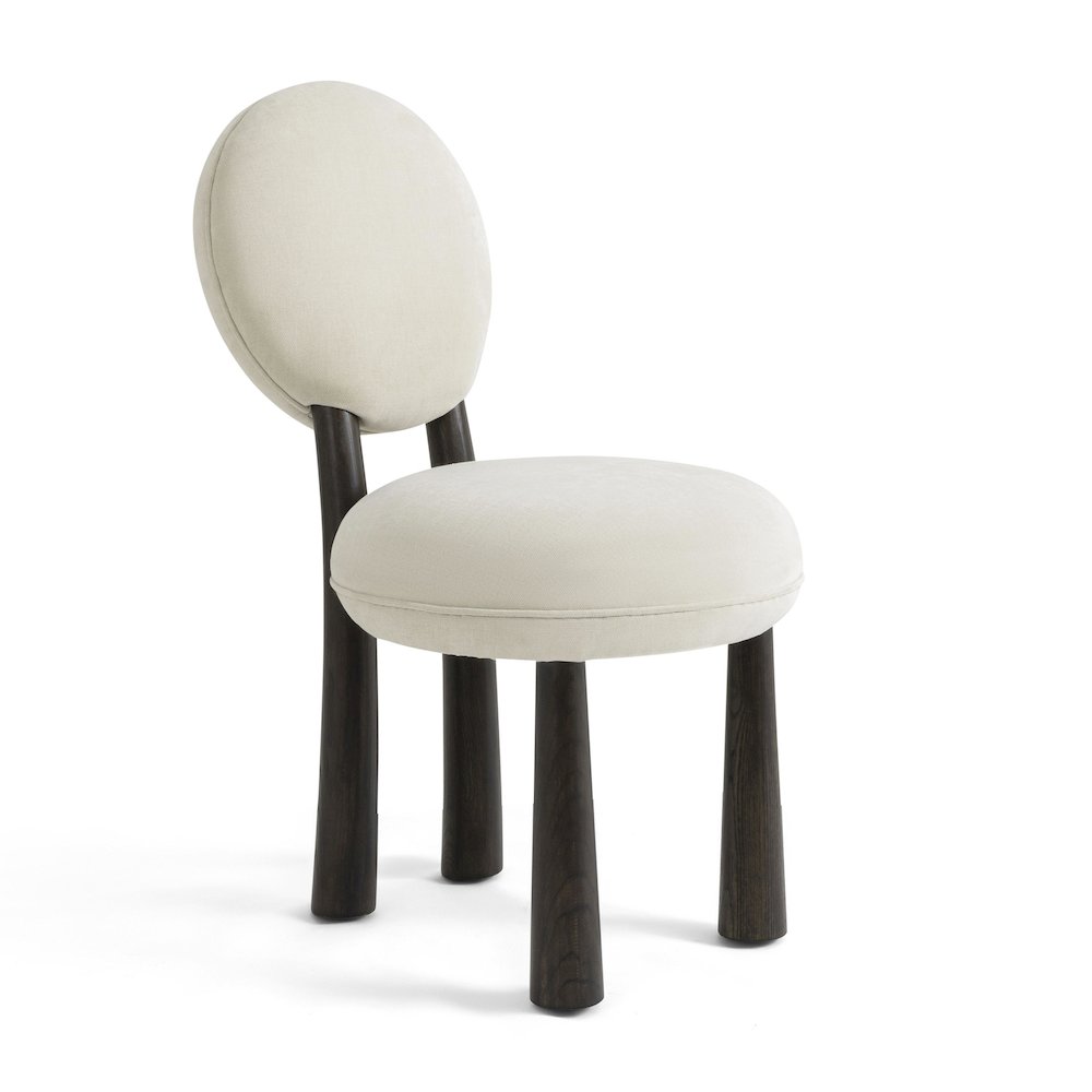 Sulley Cream Perfomance Chenille Dining Chair. Picture 1