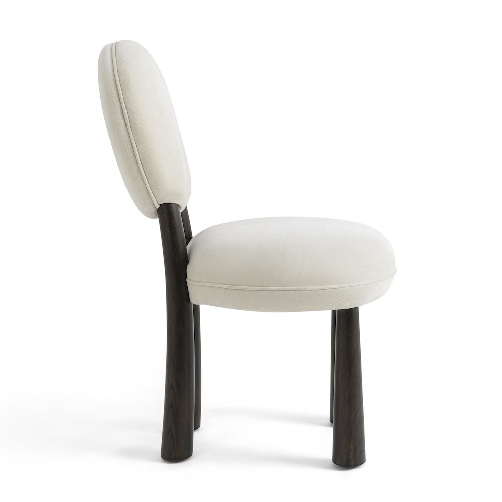 Sulley Cream Perfomance Chenille Dining Chair. Picture 4