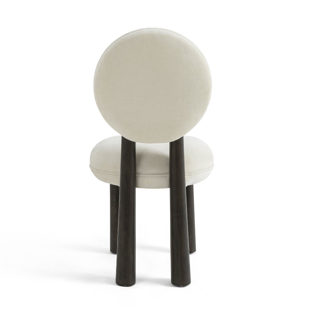 Sulley Cream Perfomance Chenille Dining Chair. Picture 5