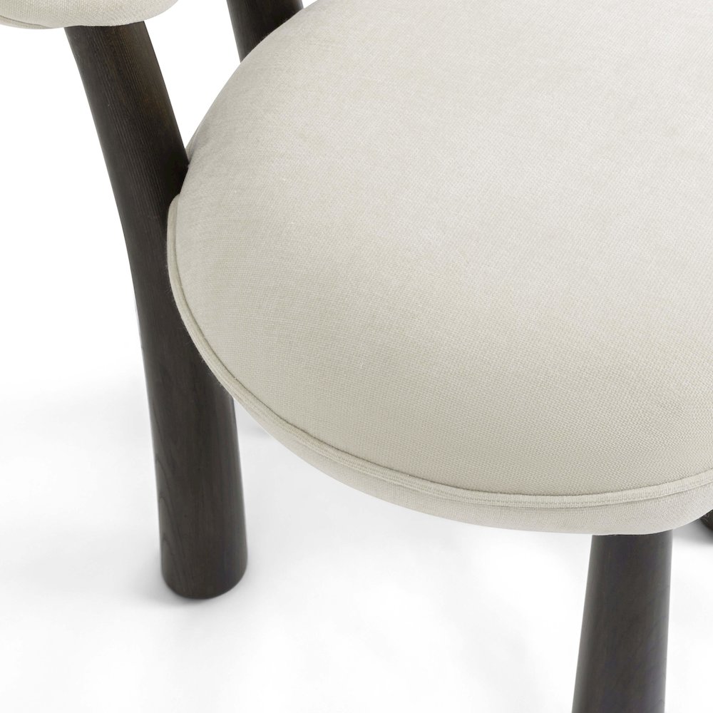Sulley Cream Perfomance Chenille Dining Chair. Picture 6