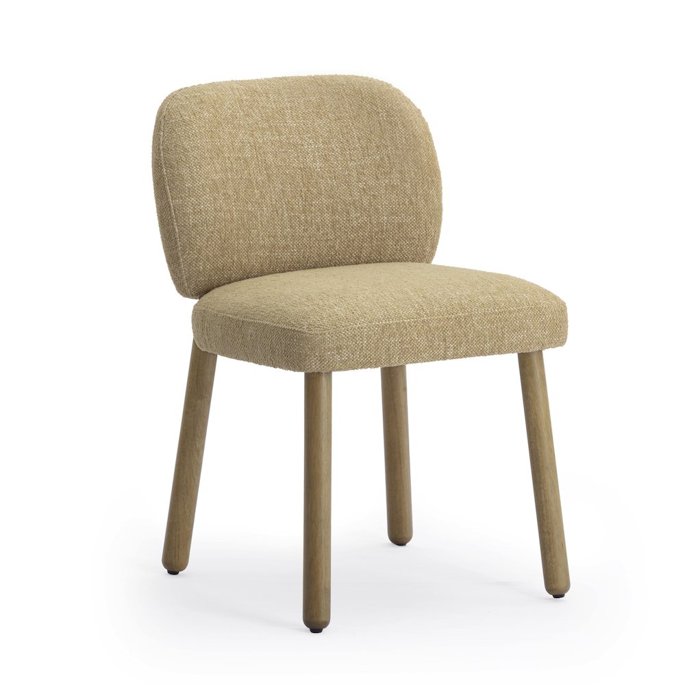 Foxy Honey Textured Performance Fabric Dining Chair. Picture 1