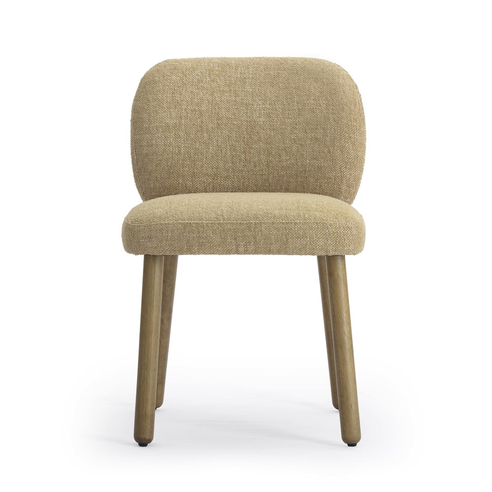 Foxy Honey Textured Performance Fabric Dining Chair. Picture 3