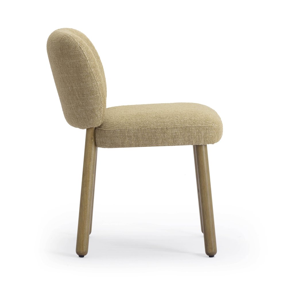 Foxy Honey Textured Performance Fabric Dining Chair. Picture 4