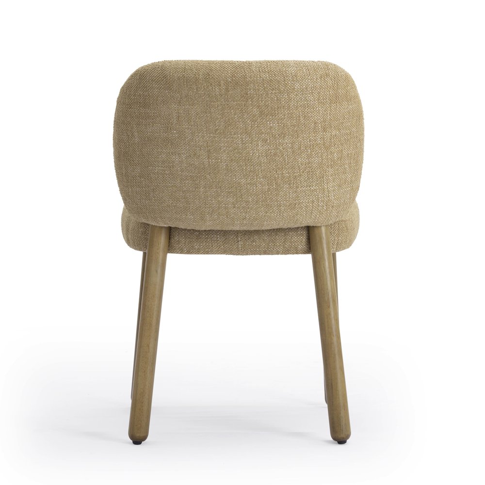 Foxy Honey Textured Performance Fabric Dining Chair. Picture 5