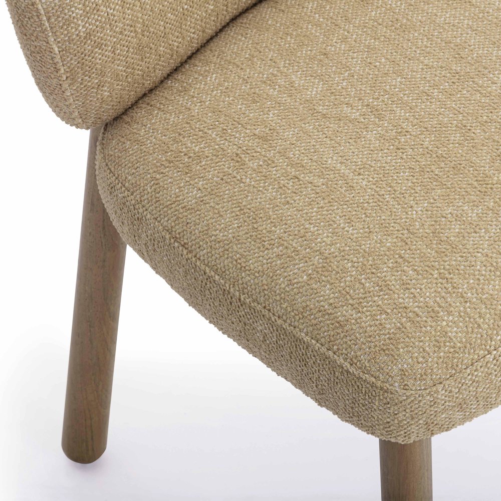 Foxy Honey Textured Performance Fabric Dining Chair. Picture 6