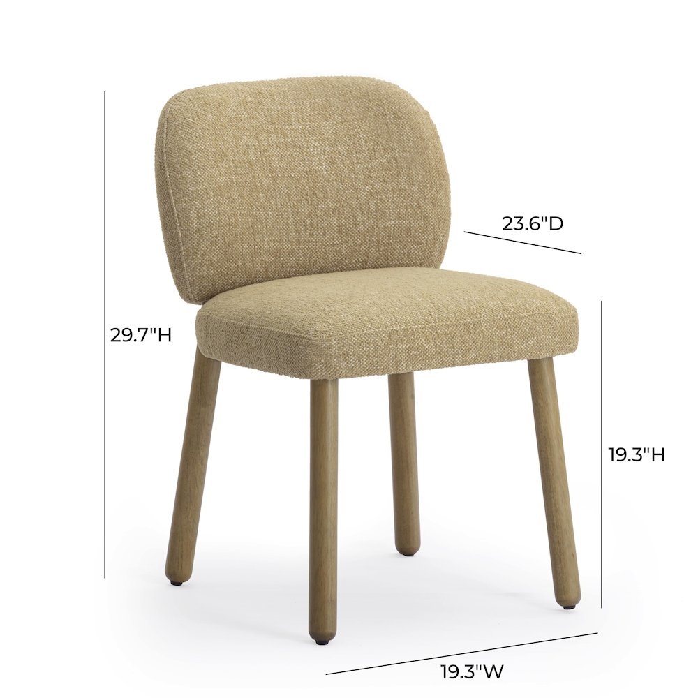Foxy Honey Textured Performance Fabric Dining Chair. Picture 7
