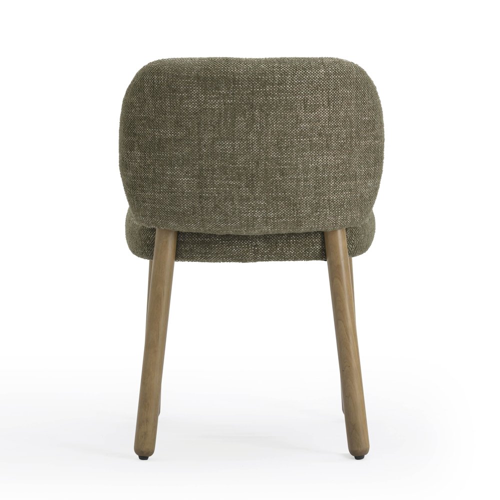 Foxy Olive Green Textured Performance Fabric Dining Chair. Picture 5