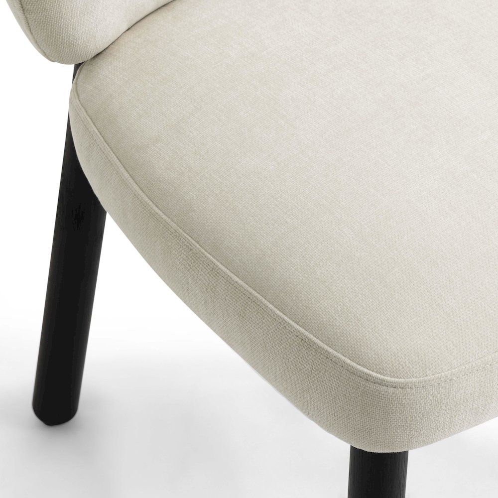 Foxy Cream Performance Basketweave Chenille Dining Chair. Picture 6