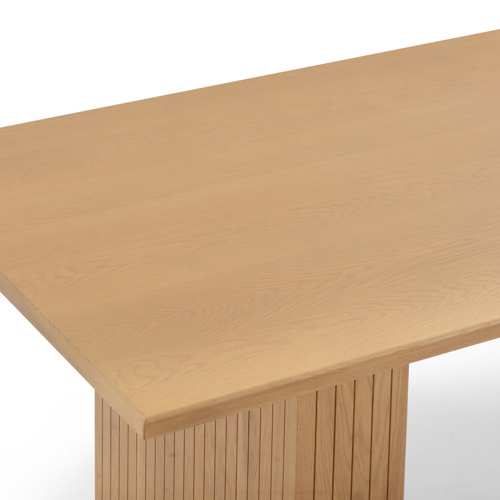 Chelsea Natural Oak Wood 79 inch Rectangular Dining Table. Picture 5
