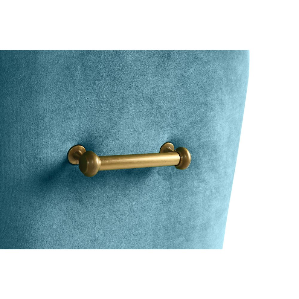Beatrix Sea Blue Velvet Side Chair. Picture 5