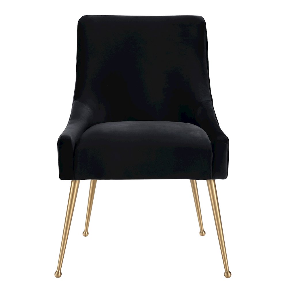 Beatrix Black Velvet Side Chair. Picture 3