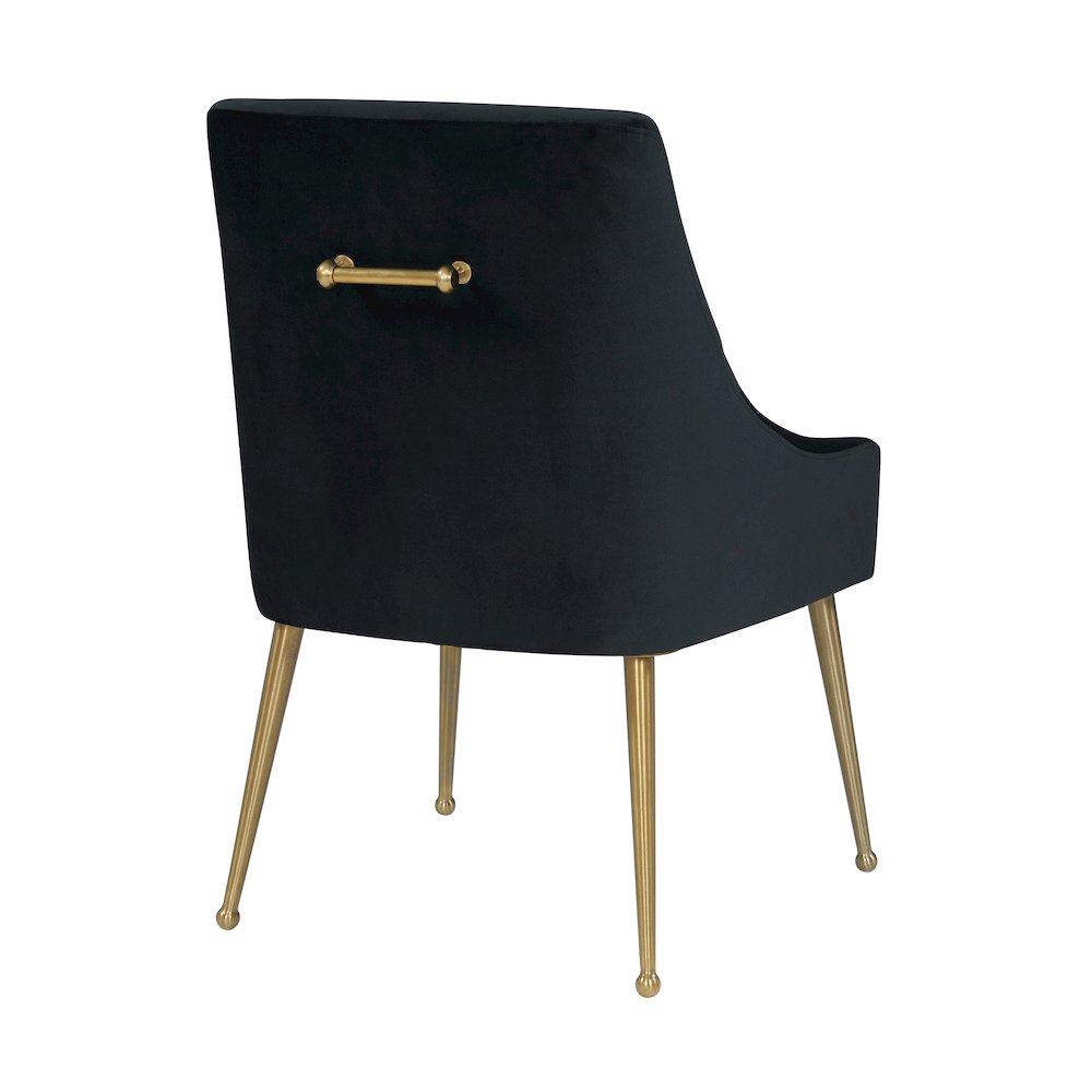 Beatrix Black Velvet Side Chair. Picture 4
