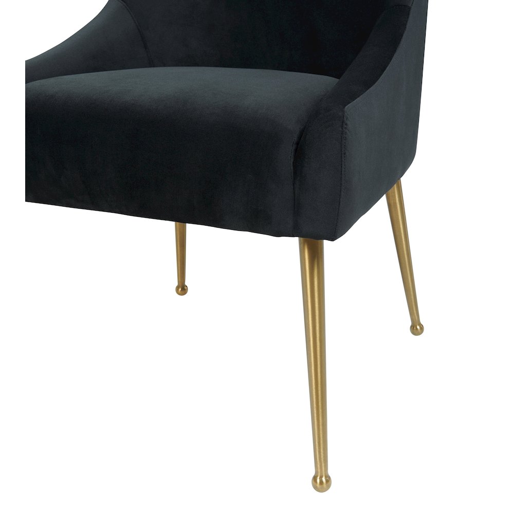 Beatrix Black Velvet Side Chair. Picture 5