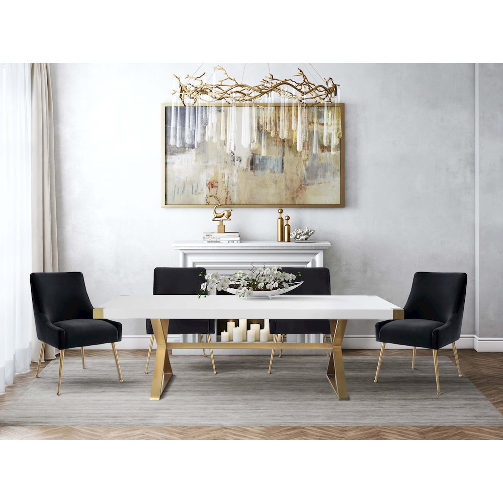 Beatrix Black Velvet Side Chair. Picture 7